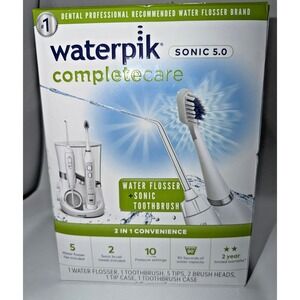Waterpik Complete Care Sonic 5.0 Water Flosser and Toothbrush WP-861W White NEW